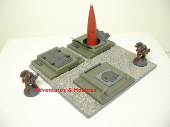 Underground missile silo with two launchers and one command module - UniversalTerrain.com