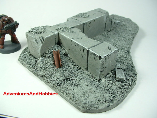 Foundations of a ruined building in an urban battlefield - UniversalTerrain.com