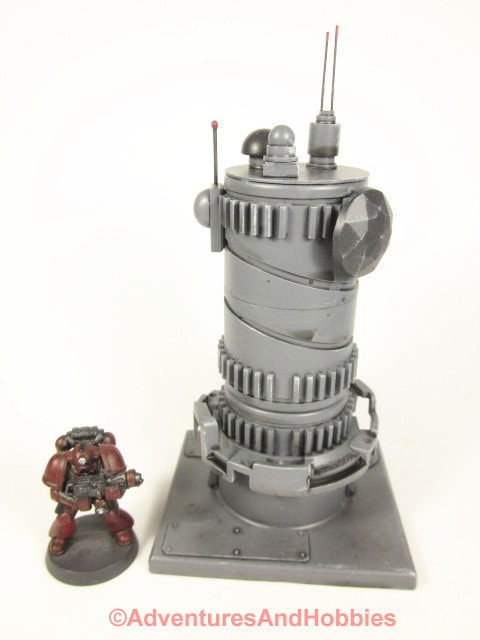 Miniature communications tower with multiple arrays T610 designed for 25-28mm scale tabletop wargames.