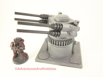Remote weapons turret with quad barrel cannons - UniversalTerrain.com